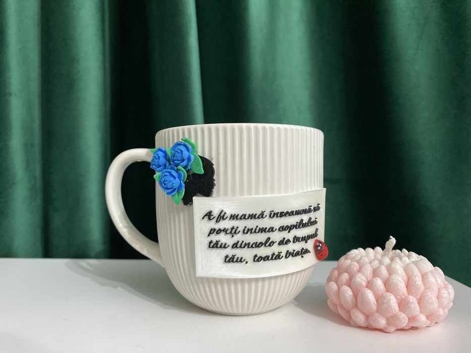Cana  personalizata cu mama 3D