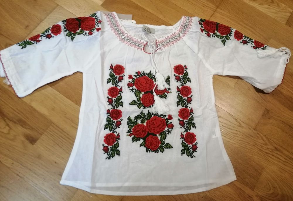 Ie motive tradiționale fetite de la 0 la 16 anișori din bumbac.