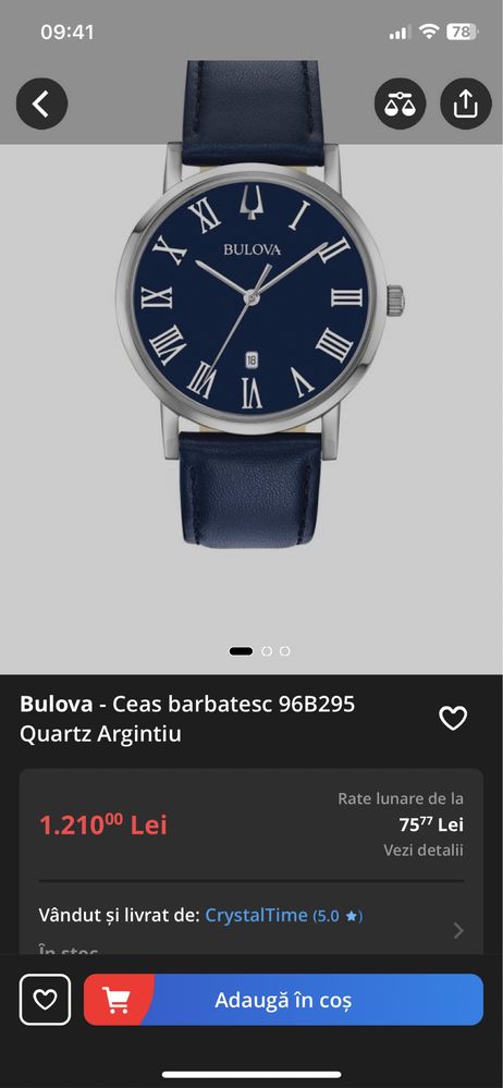 Ceas Barbatesc Bulova 96b295