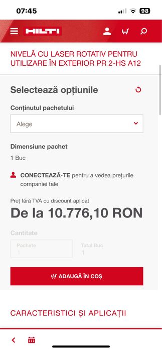 Nivela Hilti PR 2 Hs-A12 completa-Sigilata