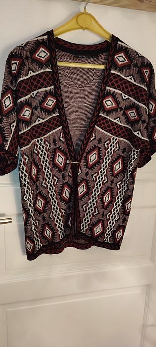 Blazer negru-vișiniu  finuț, Esmara, mărime L, 50% bumbac