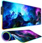Mousepad cu lumina LED RGB 7 culori RGB 4 moduri de iluminare 90x40 cm