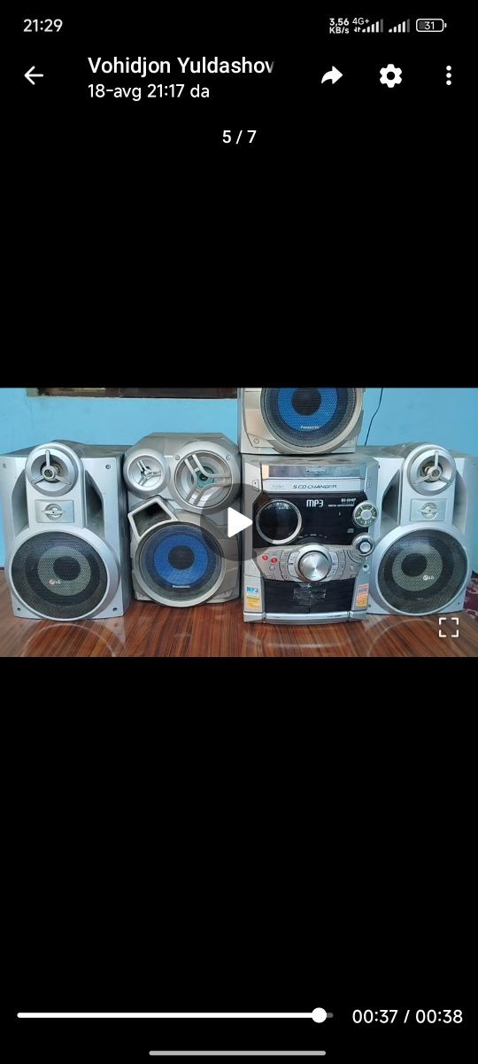Muzikalni sentr Panasonic + LG KALONKA