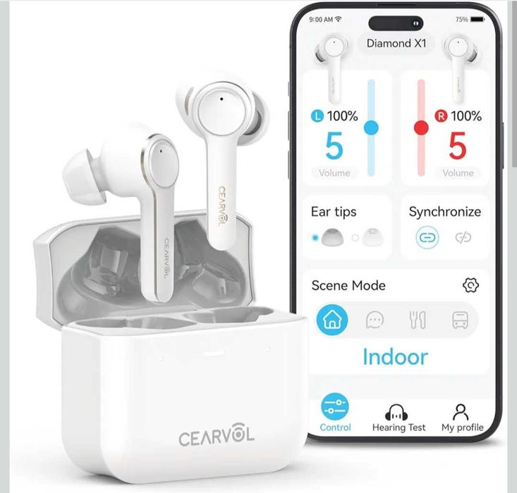 Слухови апарати Diamond X1 OTC с Bluetooth презареждащи