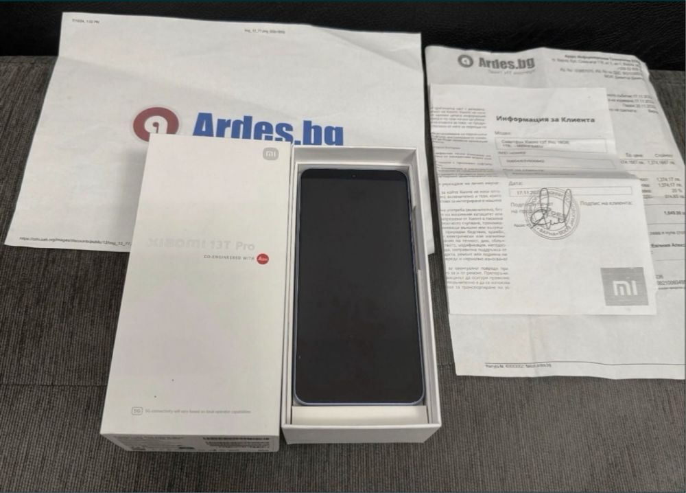 КАТО НОВ 1TB Xiaomi 13T Pro Гаранция Ardes до 2025 г. Blue
