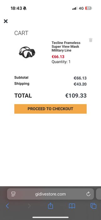 Водолазно оборудване маска Tecline