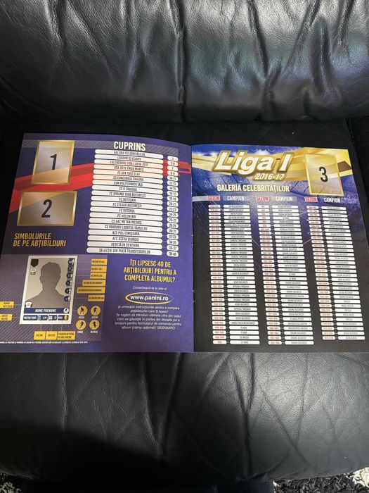 Stickere Panini Liga 1 Romania editia 2014-2015, 2015-2016, 2016-2017