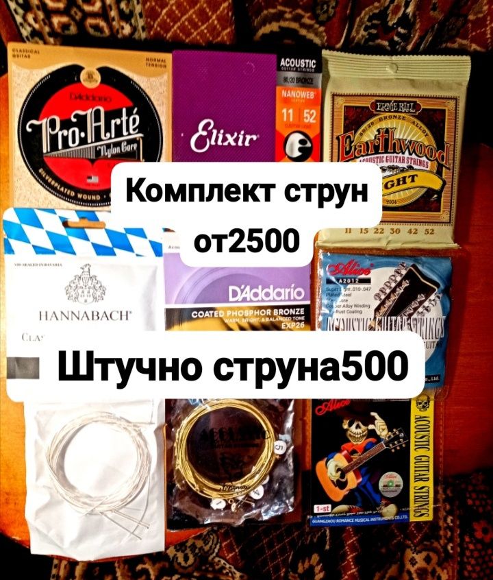 Гитары струны комплектующие