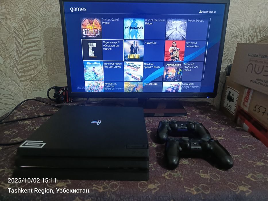 Ps4 PRO 1TB 4K UHD 9.00versiya proshivka qilingan (fc26+pes26 )