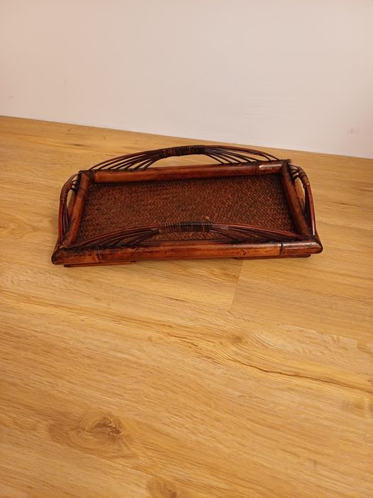 Accesoriu decorațiune vintage colectie bambus răchită Franța 1940