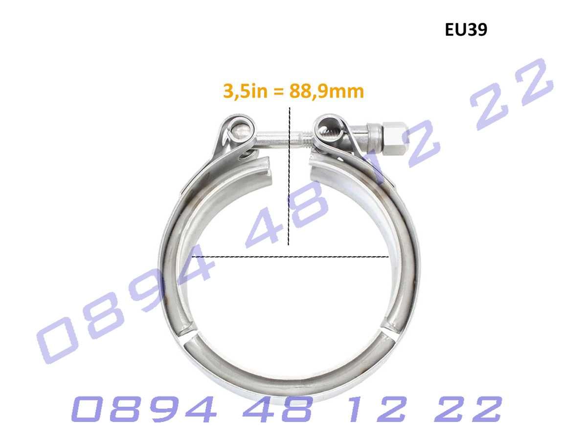 304 V-band лента неръждаема стомана Скоба 2.25" 2.5" 2.75" 3" 3.5