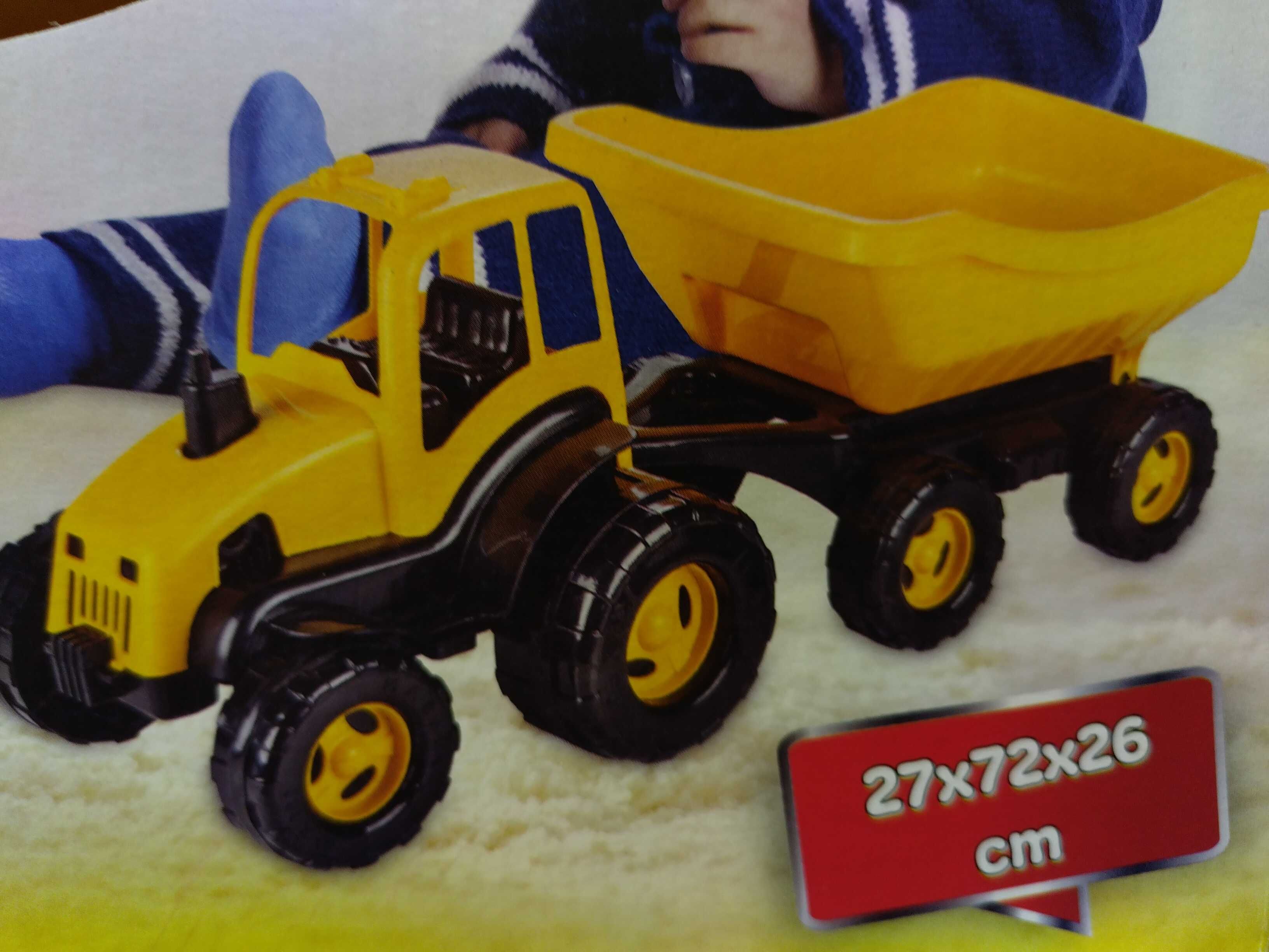 PILSAN голям детски трактор с ремарке и лопатки