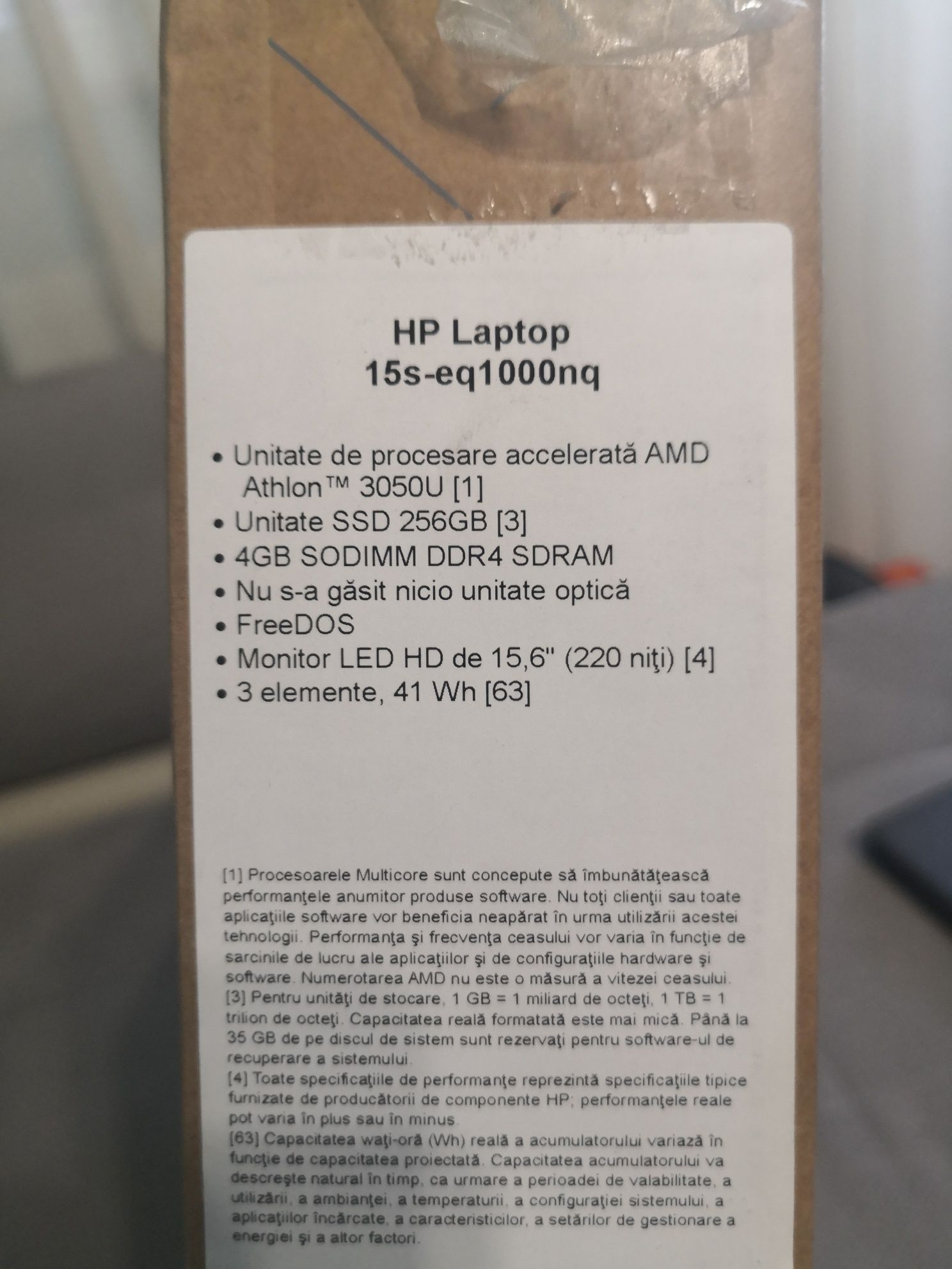 Laptop HP 15s-eq1000nq (schimb cu smartwatch HUAWEI sau SAMSUNG)