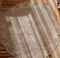 Покривка за маса - цвят екрю със сребърна нишка - 147 см