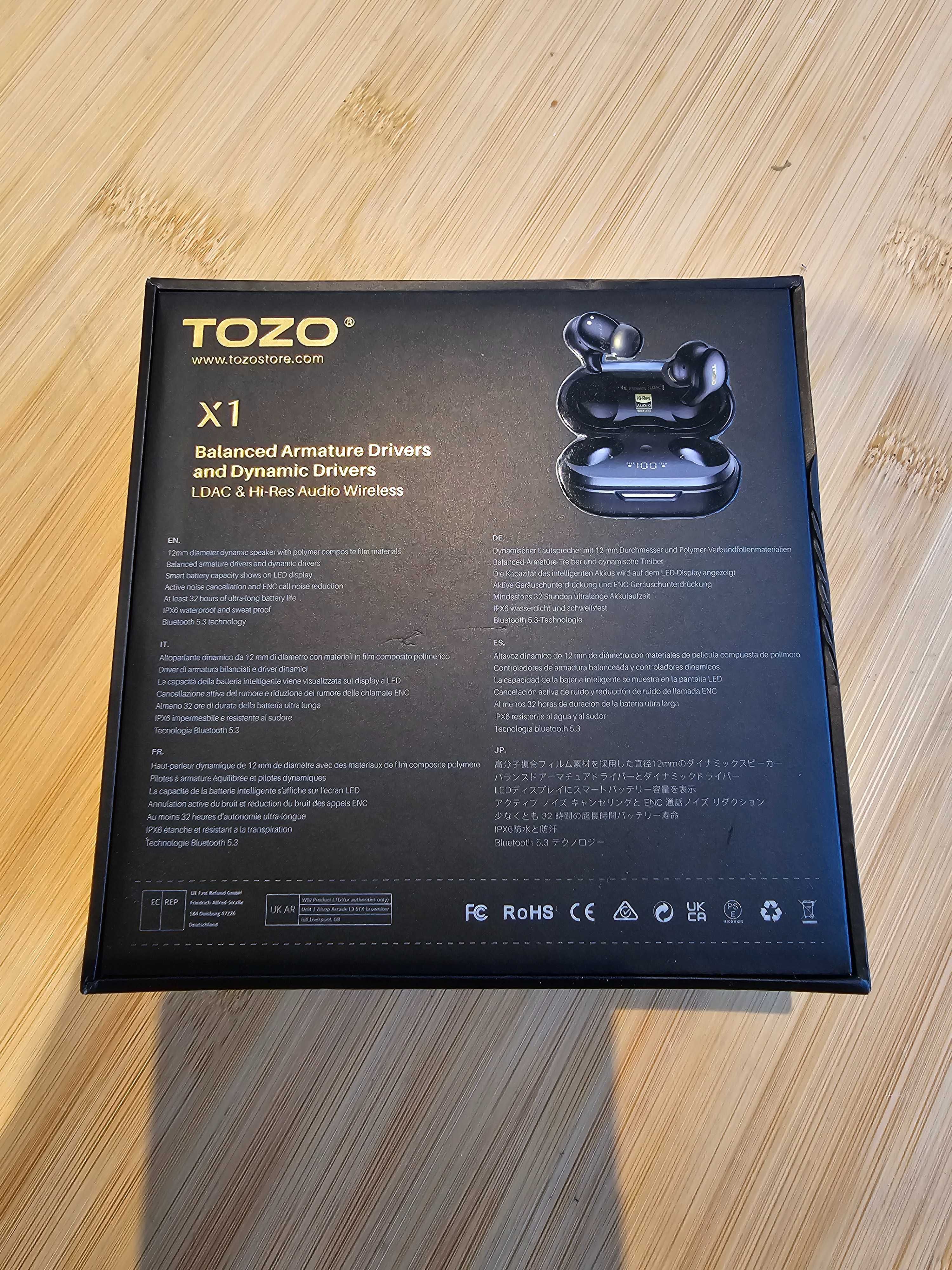 TOZO Golden X1 безжични TWS слушалки НОВО