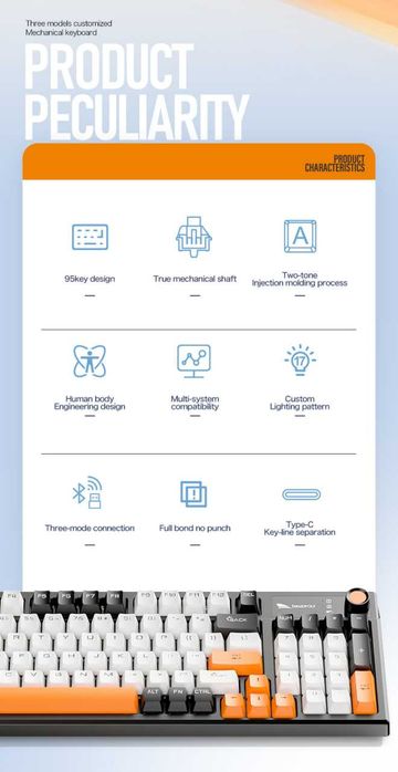Smailwolf MK95 — механическая клавиатура беспроводная