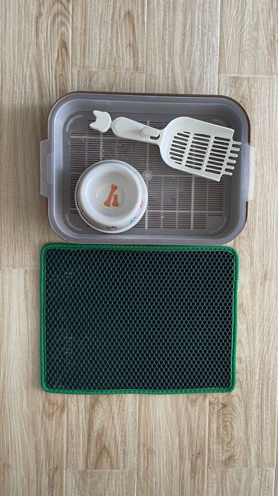 Комплект лоток и миска для кошек