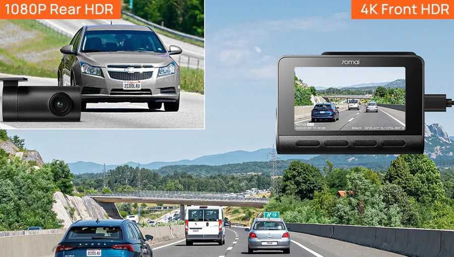 Видеорегистратор 70mai A810 Ultra HD 4K Встроенный GPS ADAS + 64 Гб