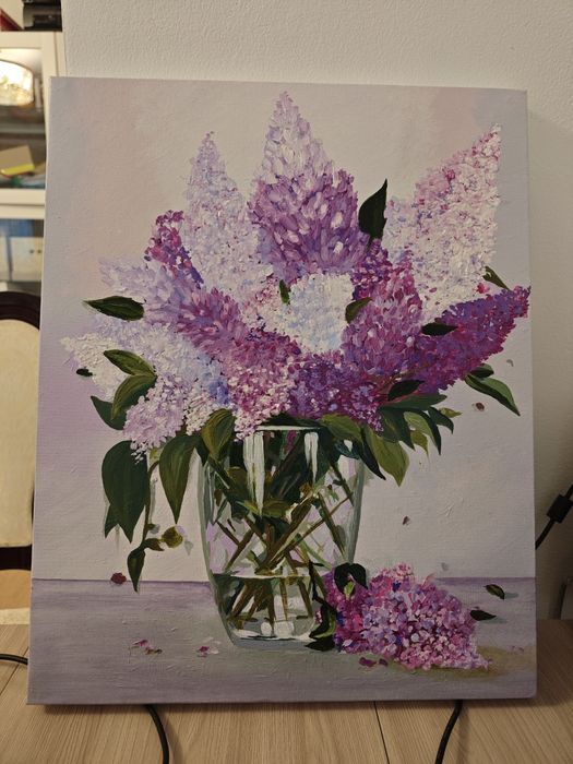 Картина Сирень. Акрил, масло
