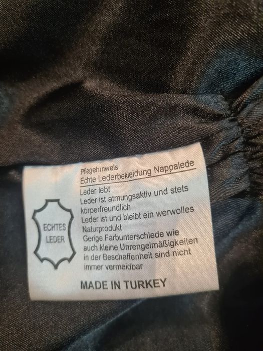 Geacă din piele naturală KIRCILAR, mărimea 48 (M/L), neagră,