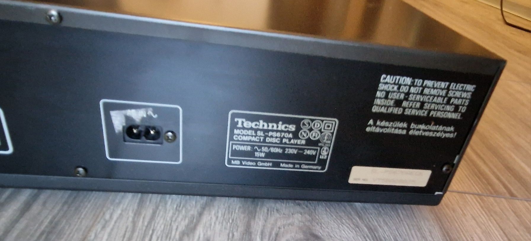 Cd player Technics SL PS670A