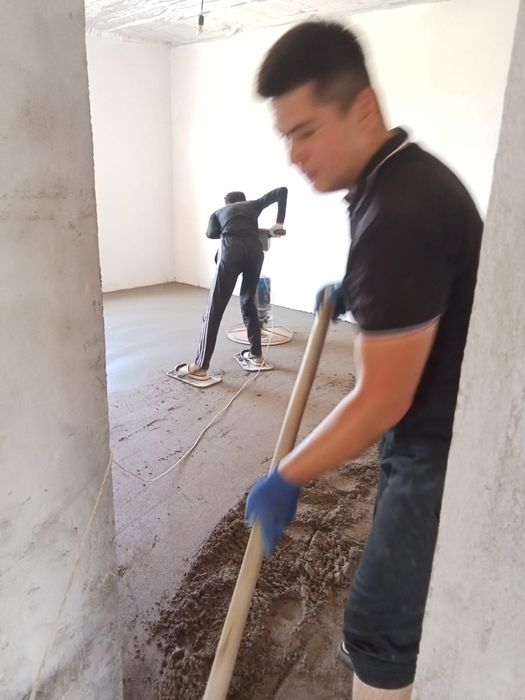 Пол  Сухой стиящка