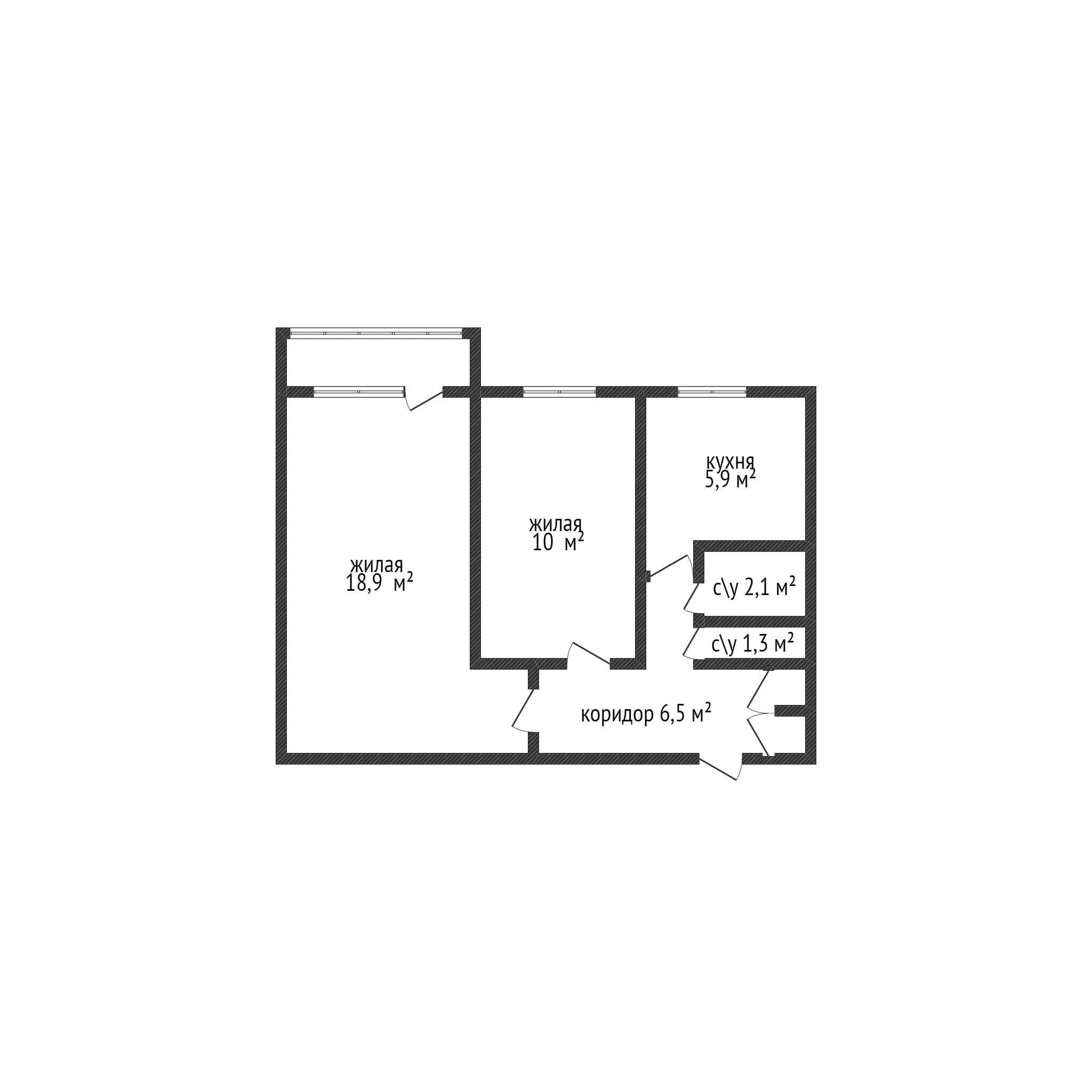 Продам 2-комн квартиру в доме Универсам, не угловая, 9 этаж