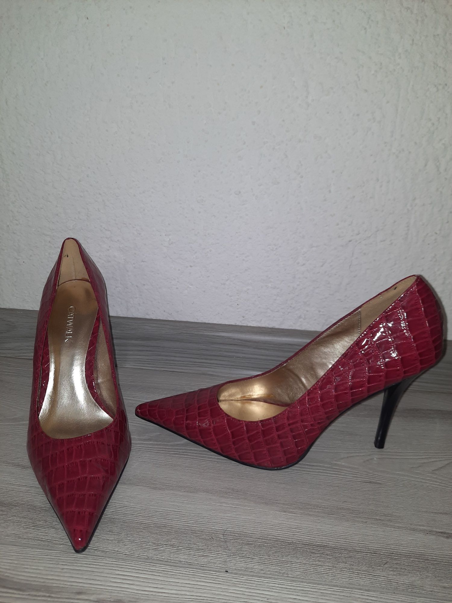 Pantofi Stiletto Catwalk piele croco