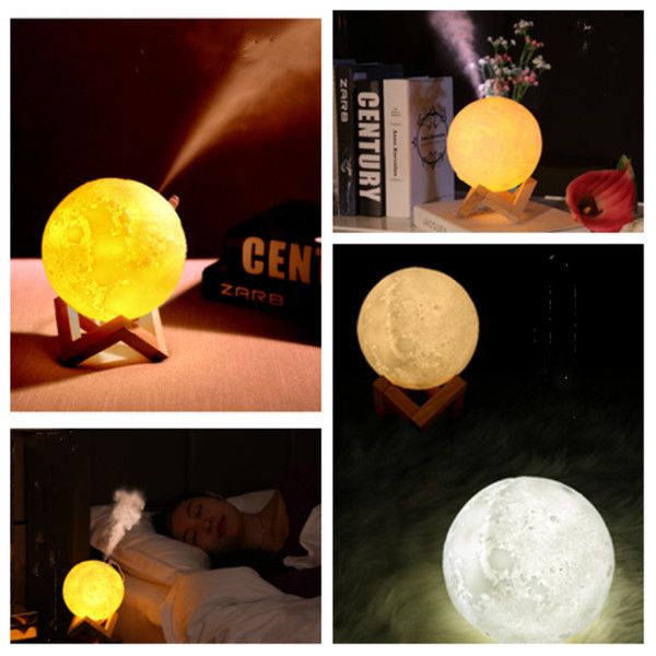 Арома дифузер и нощна лампа във 3D формата на луна