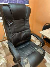 Кресло для руководителя, Кресло Мажор, черная кожаный