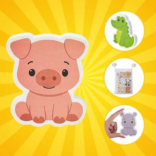 Пъзел за баня / Пъзел за вана / Бебешки пъзел - цветни животни от пяна