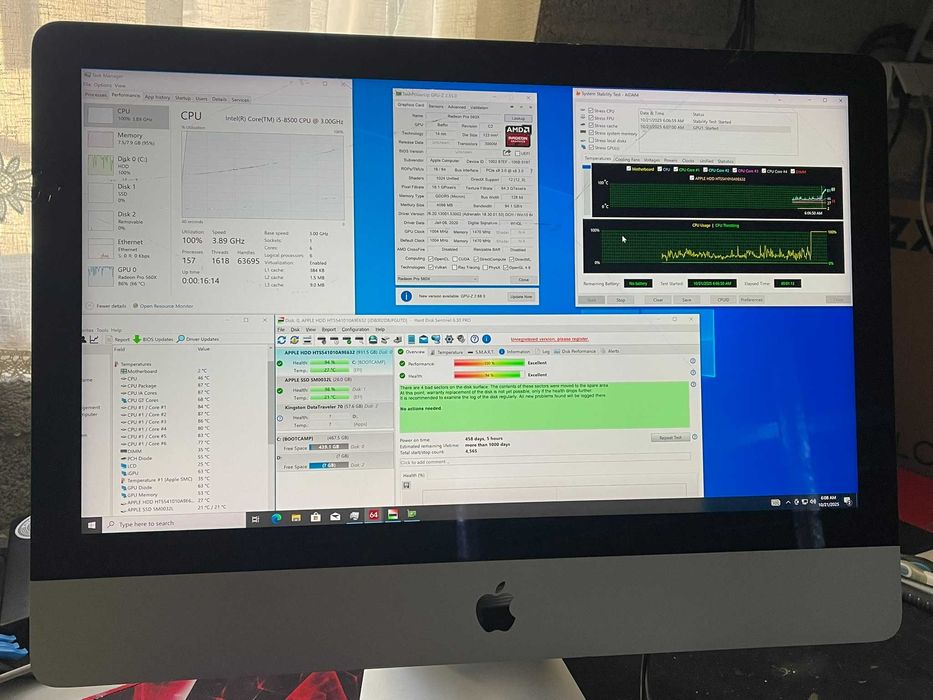 iMac 4K 21.5" 2019 A2116 I5 8500 8GB RAM 1TB Radeon Pro 560X 4GB