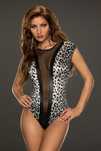 Lenjerie Body leopard  gri