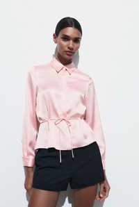 Рубашка Zara S розовая