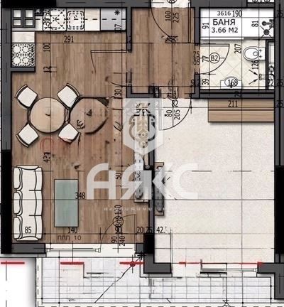 Продава се Двустаен апартамент в София, Полигона - 60 кв.м за 3740 €/кв.м - Снимка #3