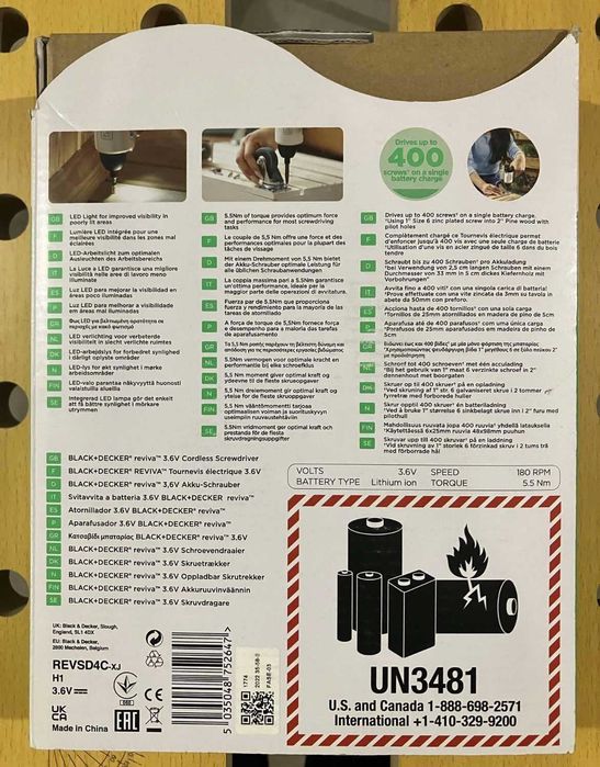 Black & Decker - Акумулаторен винтоверт 3,6V