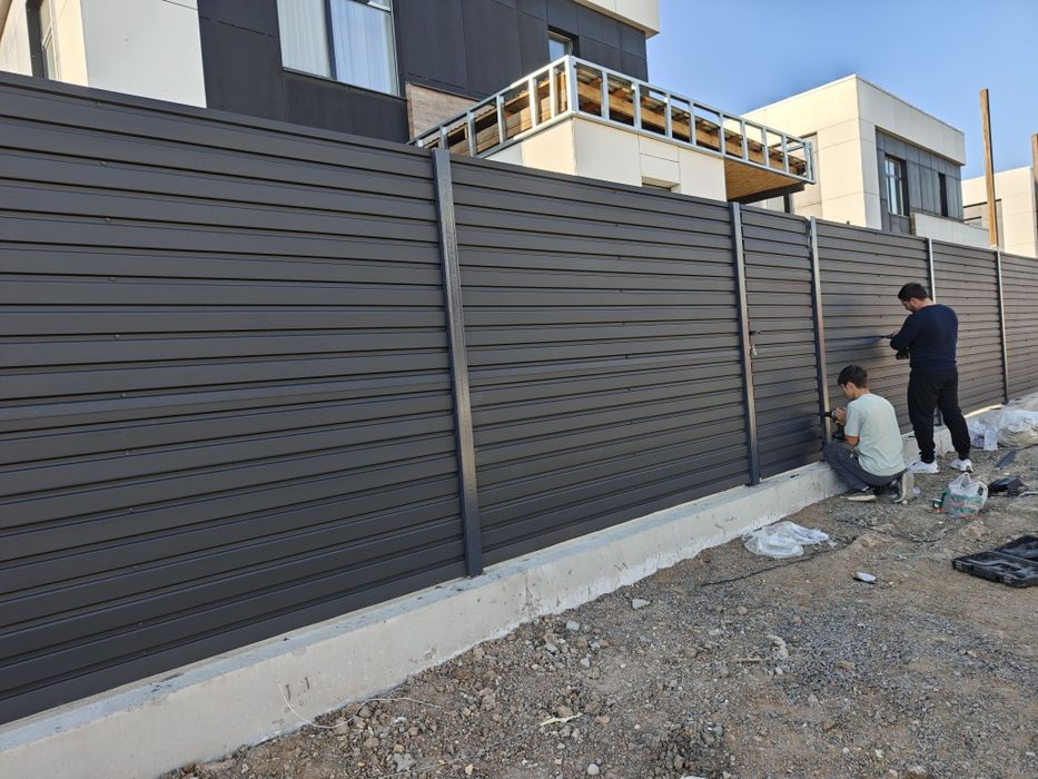 забор,заборы, откатные ворота, ограждение. Забор. Заборы Астана,