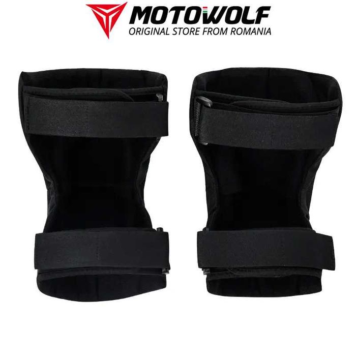 Set genunchere si cotiere moto/ciclism reflectorizante MOTOWOLF