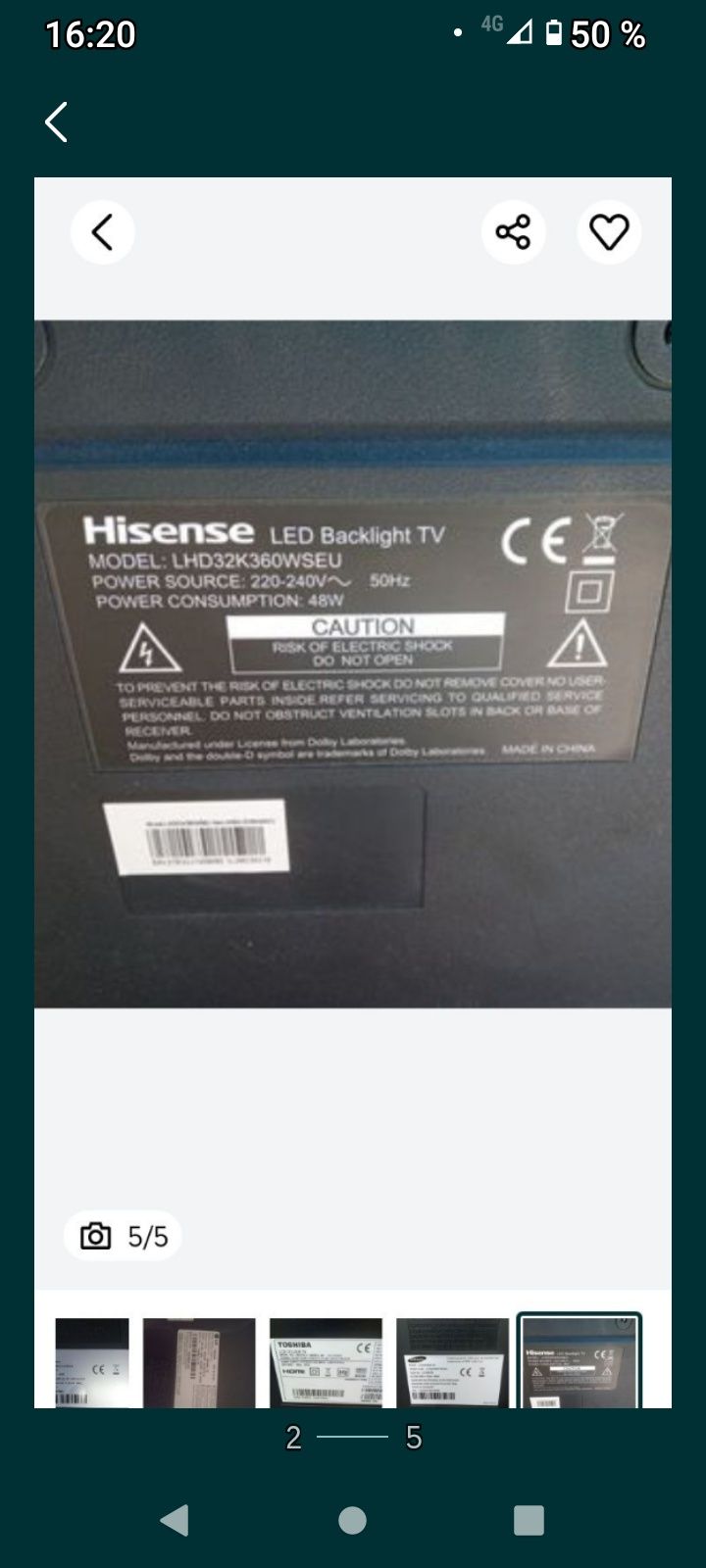 vând televizor led Samsung, LG