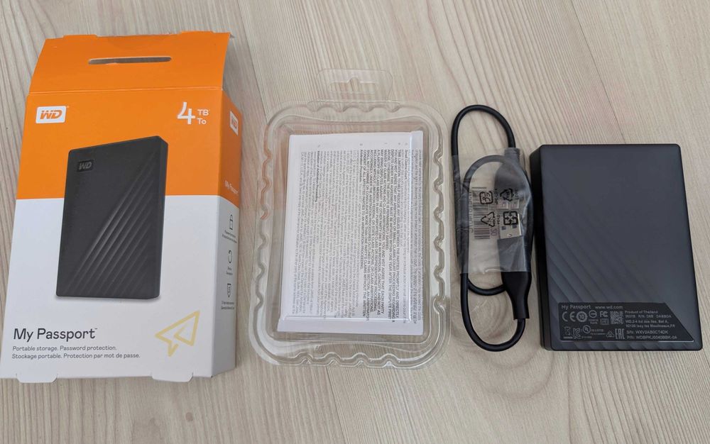 Външен Твърд Диск - УСБ, 4тб, WD USB External HDD 4TB BLACK