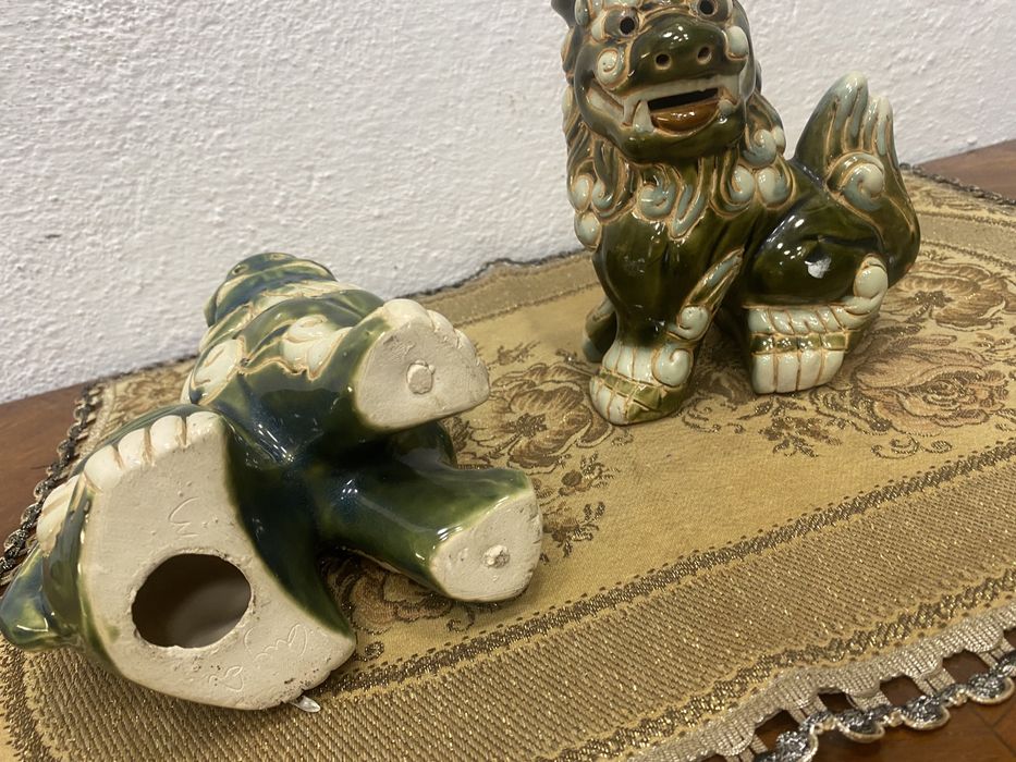 Китайски порцеланови фигури дракон- куче фу