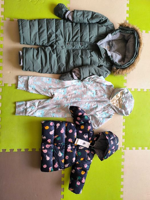 Бебешки зимен гащеризон и яке 74-86 см.