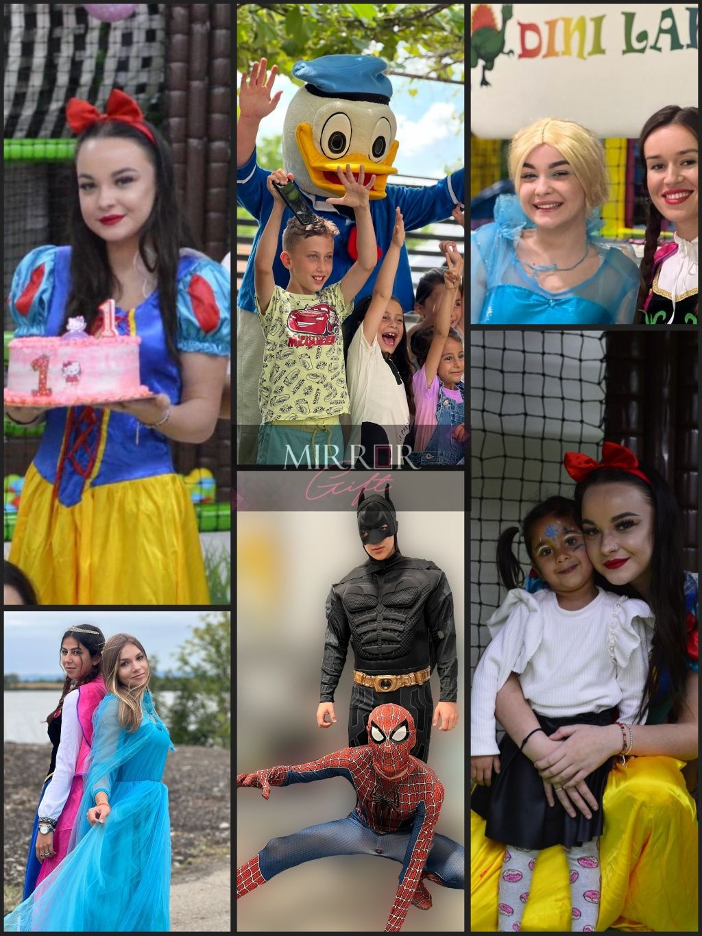 Animatori petreceri copii - Mascote-Personaje - spiderman elsa mickey