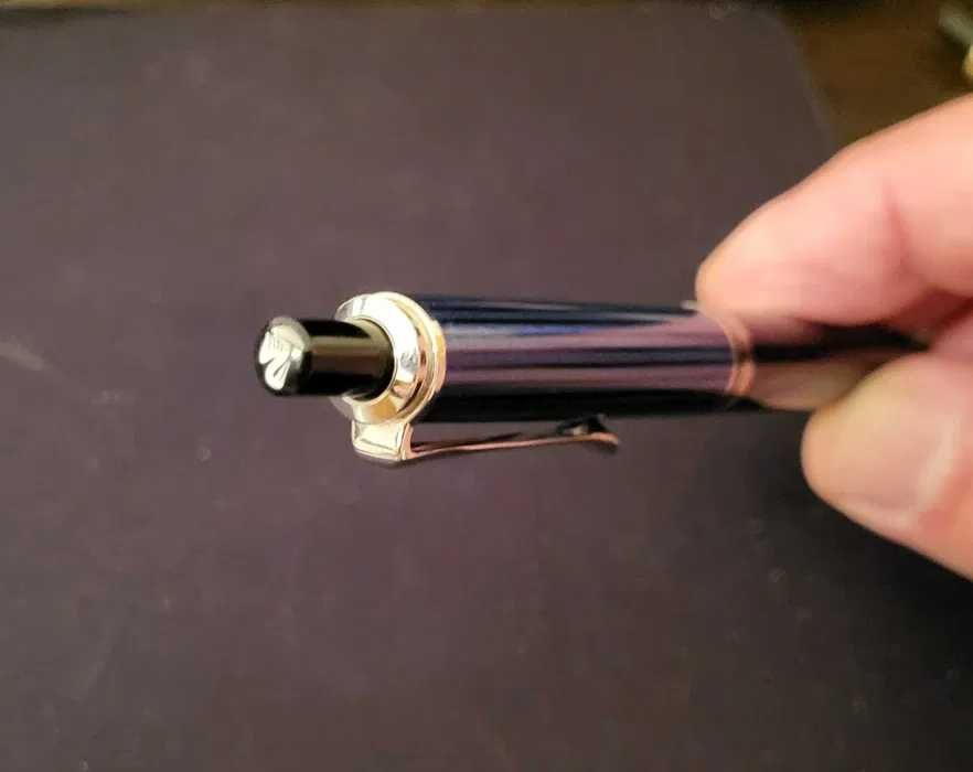 Pix Pelikan Souveran K405 negru-albastru Paladiu 24k, stare f. buna