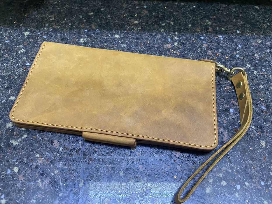 Кожанный лонгер, ручная работа.