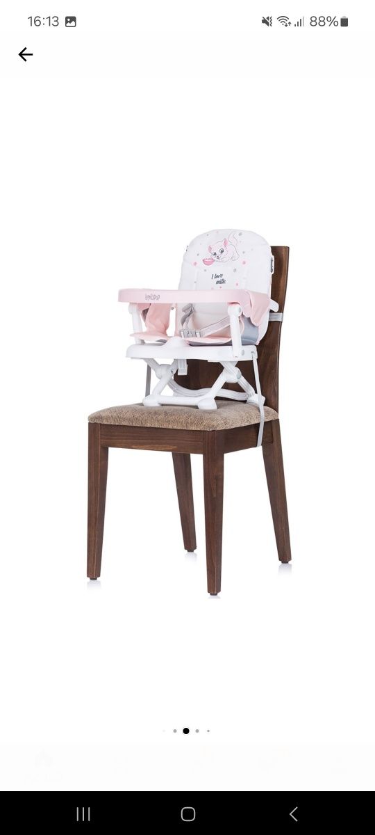 Scaun inaltator de masa copiii Chipolino Lollipop blush