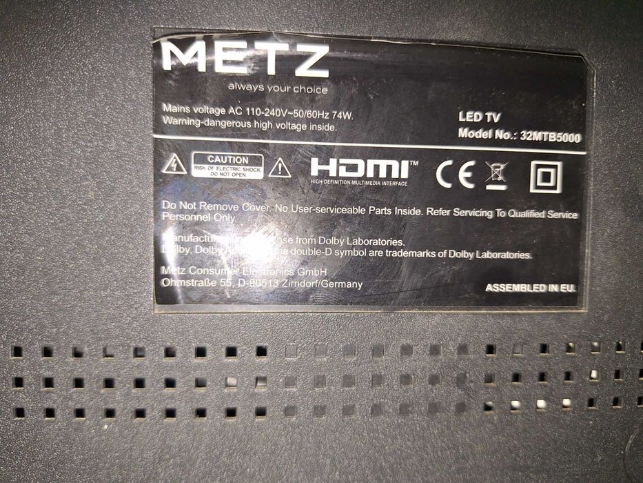 32" Smart TV Metz телевизор