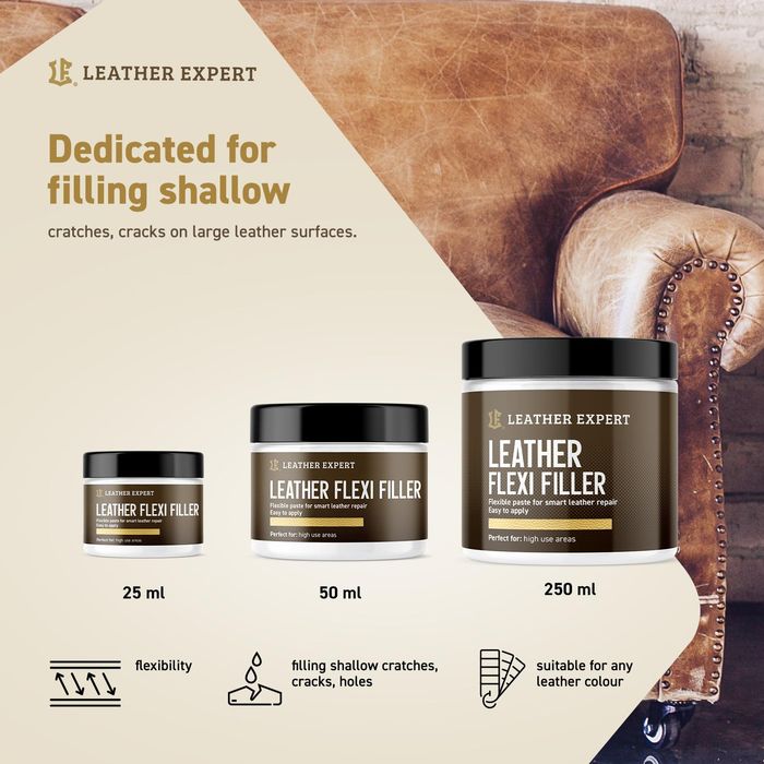 течна кожа leather flexi filler бял, ремонт на дефекти по кожата ...