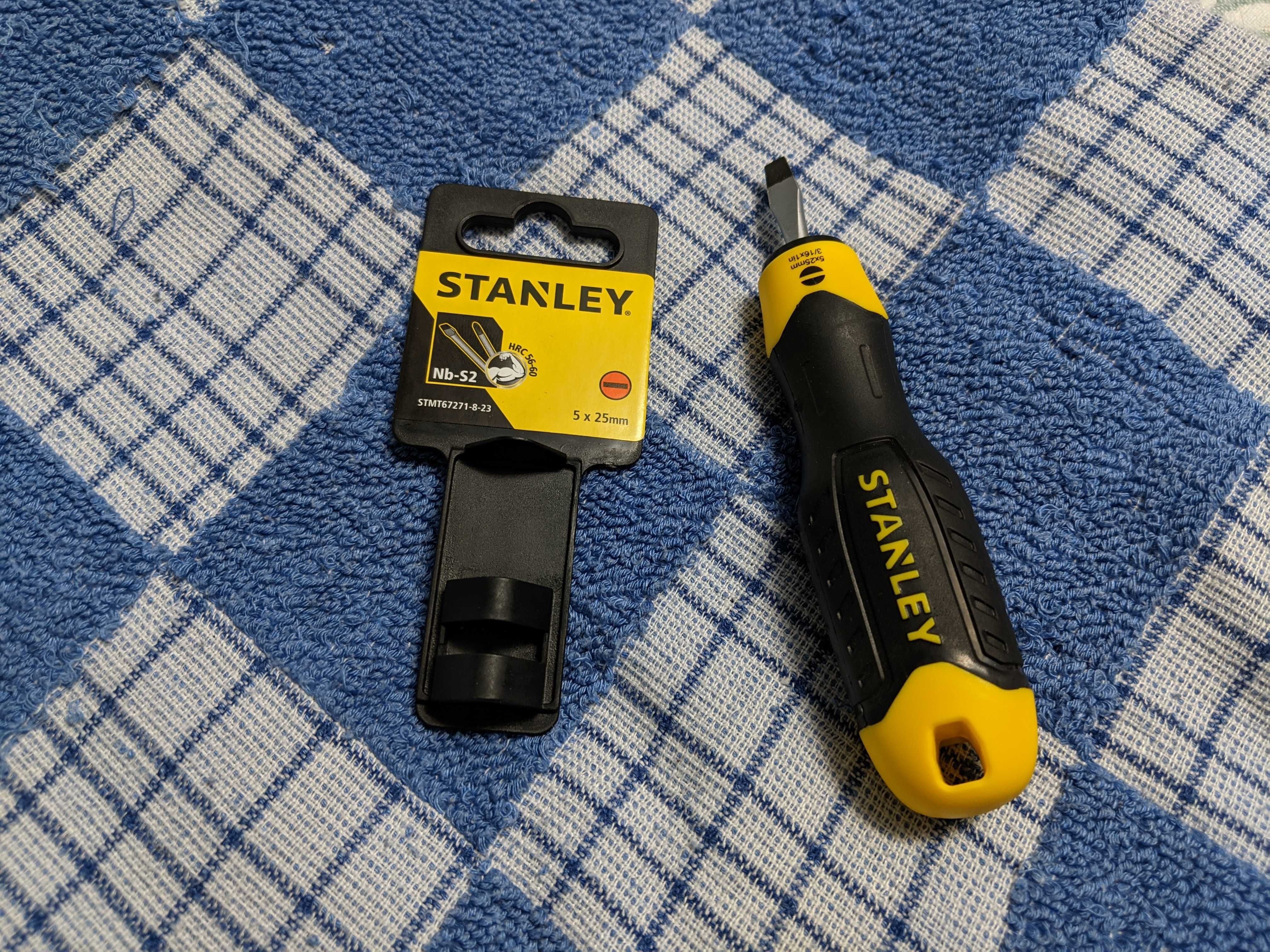 Отвертка Stanley, стэнли отвертка 5x25mm, прямой шлиц, инструмент
