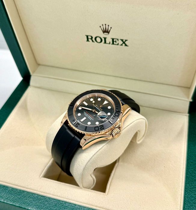 rolex yact-master 40mm роза / каучук